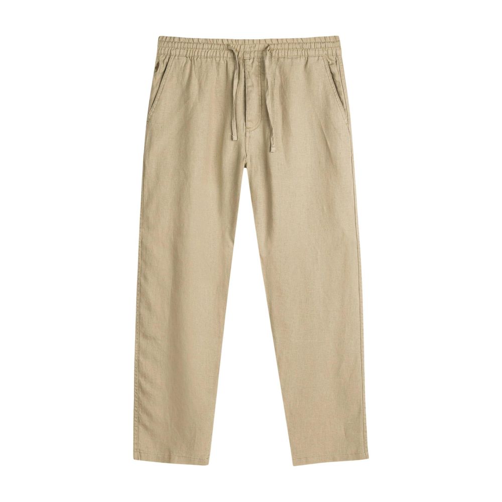 Lyle & Scott Beige Leinen Freizeithose