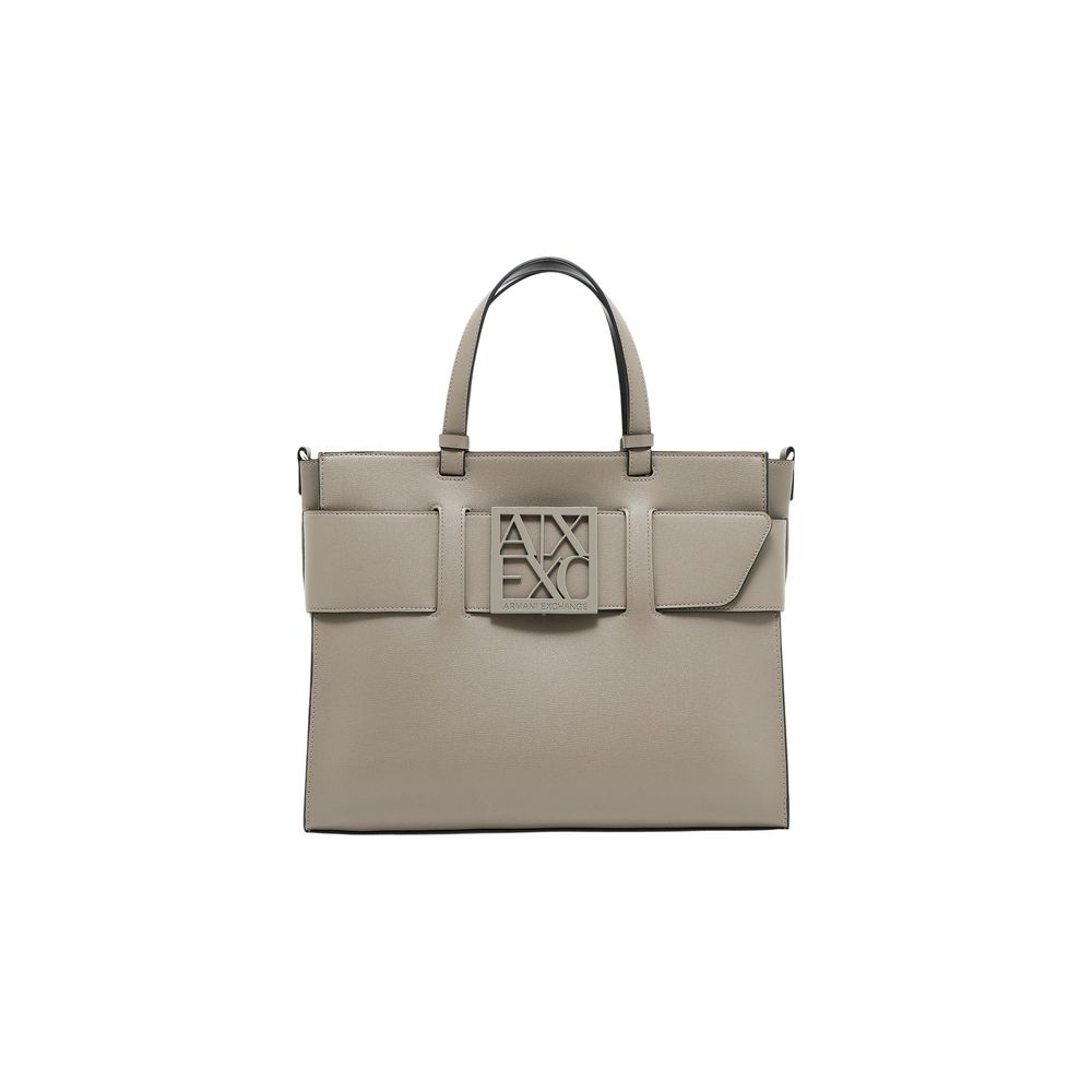 Armani Exchange Beige Kunstleder Handtasche