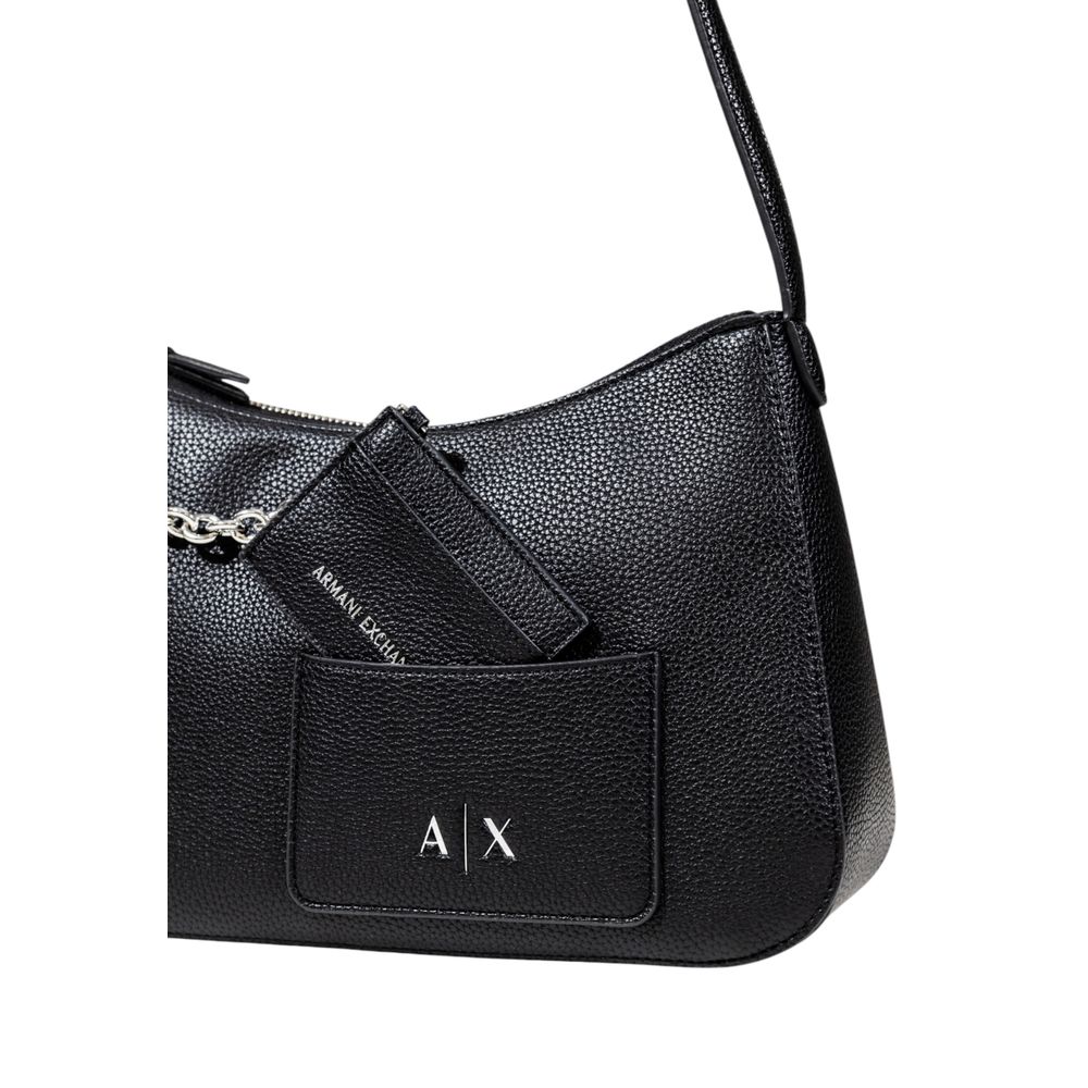 Armani Exchange Schwarze Handtasche aus Polyester