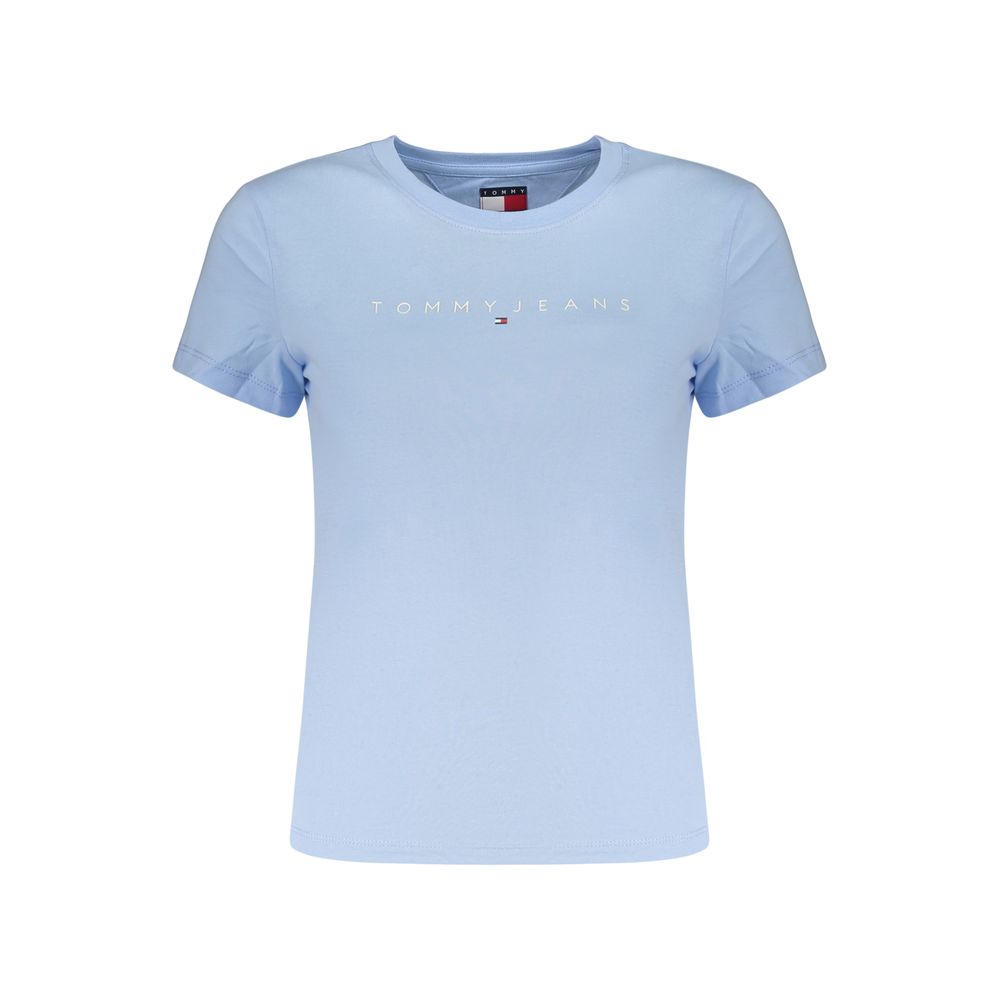 Tommy Hilfiger Damen-T-Shirt aus Azzurro-Baumwolle