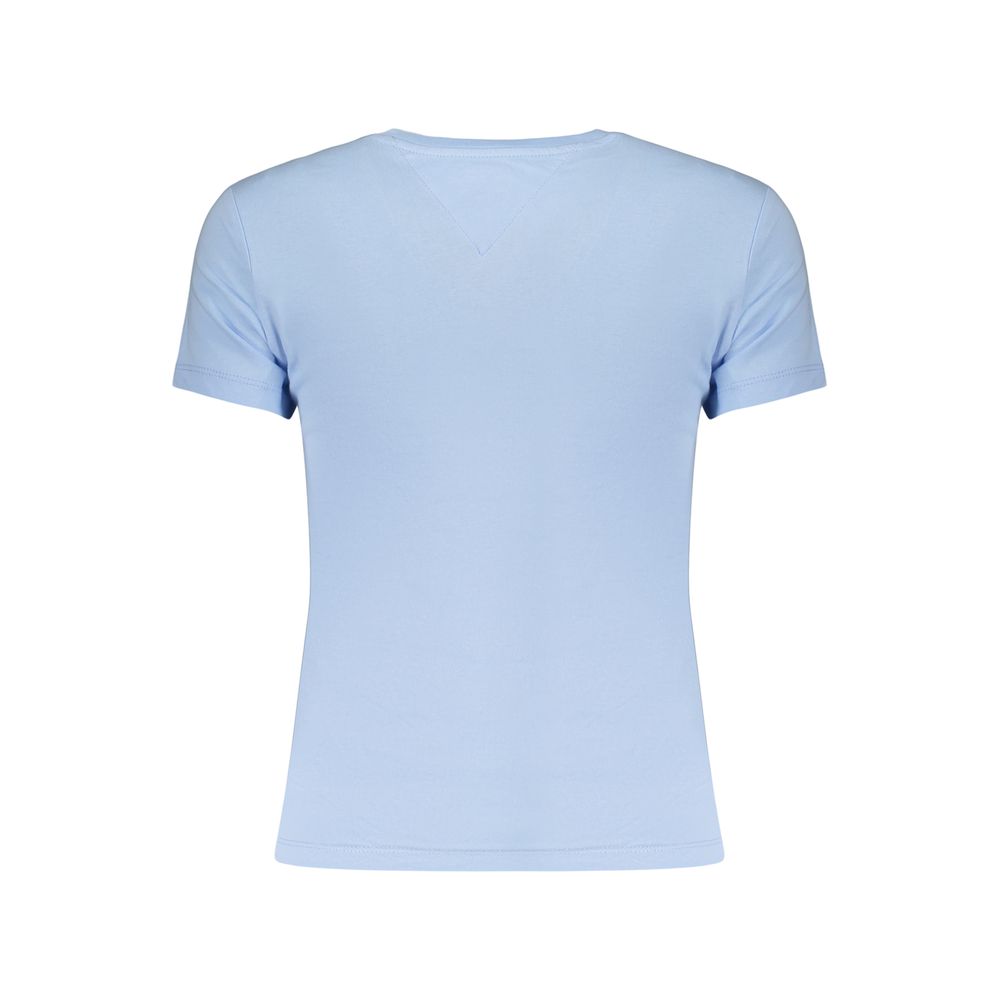 Tommy Hilfiger Damen-T-Shirt aus Azzurro-Baumwolle