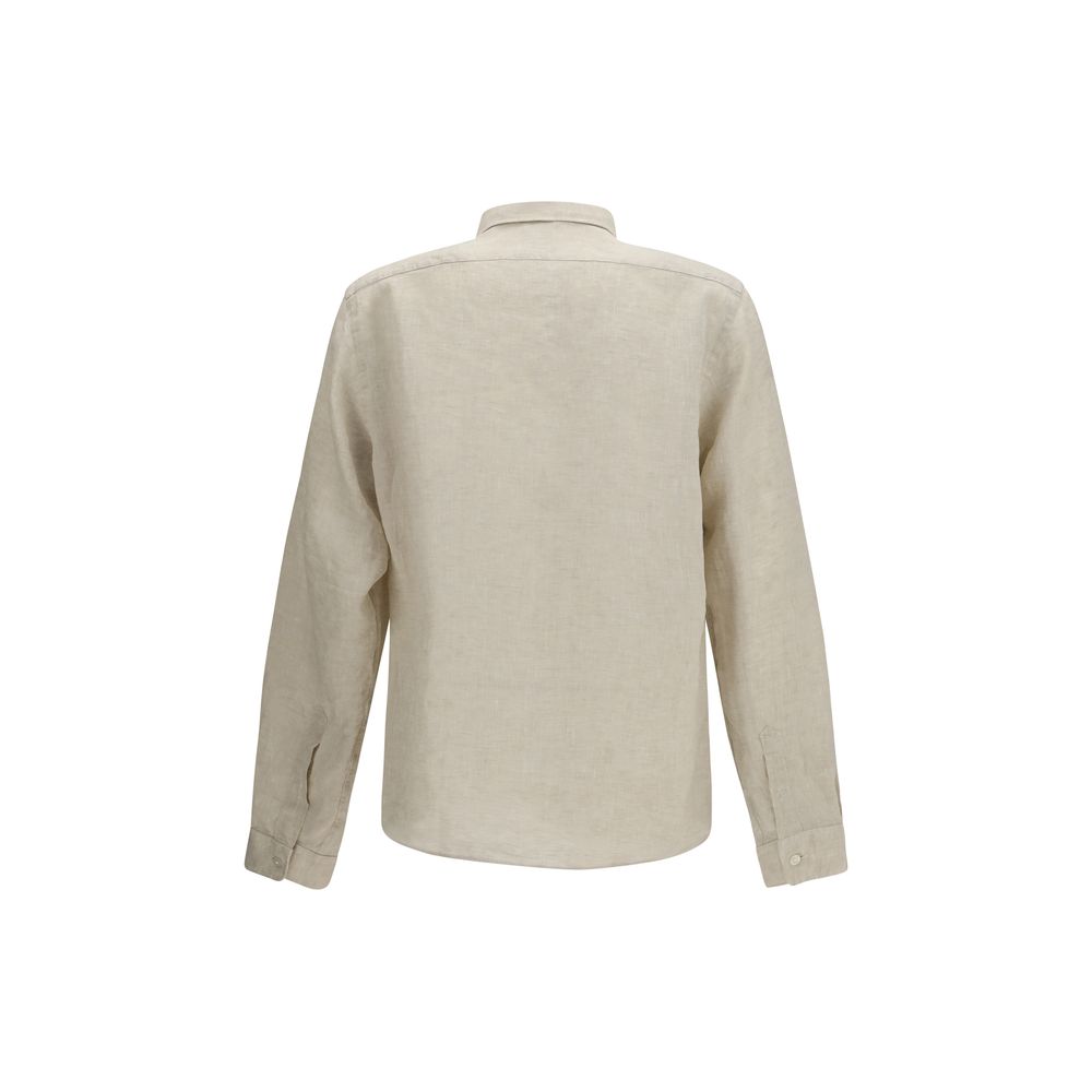 Hugo Boss Black Beige Leinenhemd