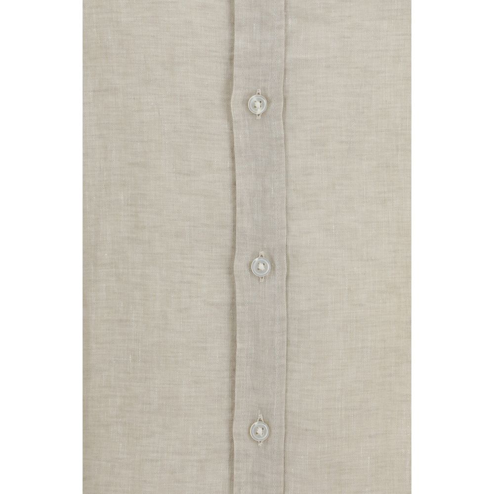 Hugo Boss Black Beige Leinenhemd