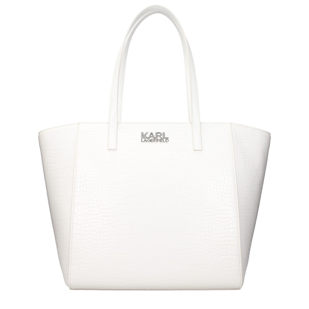 Karl Lagerfeld Weiße Schultertasche aus Polyethylen
