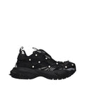Versace Schwarze Stoff-Sneaker mit klobiger Sohle