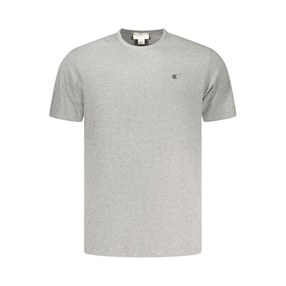 Calvin Klein Graues Baumwoll-T-Shirt für Herren