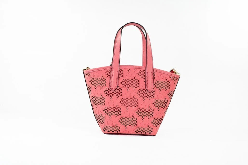 Michael Kors Kimber Small Tea Rose Leder 2-in-1 Zip Tote Umhängetasche