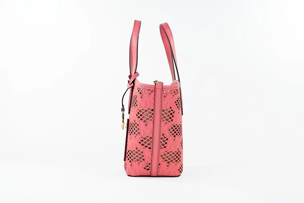 Michael Kors Kimber Small Tea Rose Leder 2-in-1 Zip Tote Umhängetasche