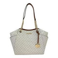 Michael Kors Jet Set Travel Große Logo-Tasche Vanilla