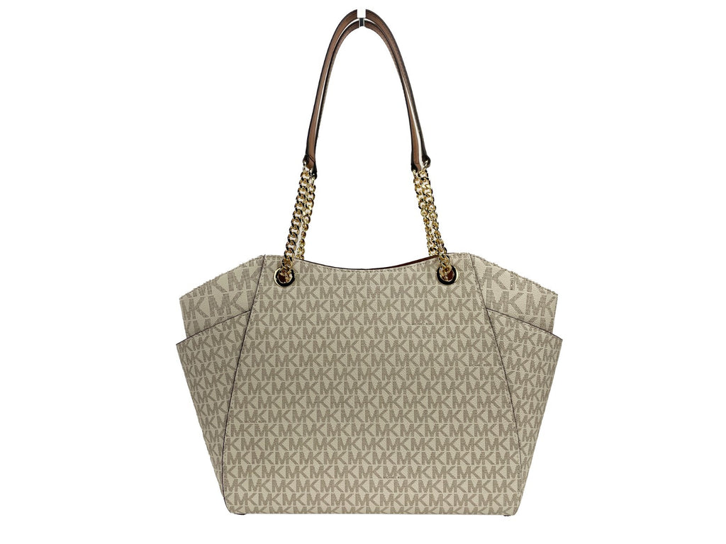 Michael Kors Jet Set Travel Große Logo-Tasche Vanilla