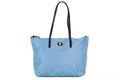 Versace Portuna Medusa Medium Henkeltasche Kornblumenblau Nylon Leder