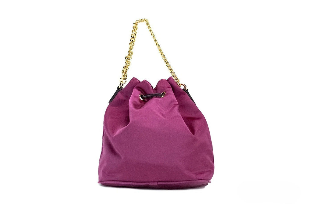 Versace Kleine Dahlia Nylon Medusa Anhänger Bucket Chain Umhängetasche Handtasche