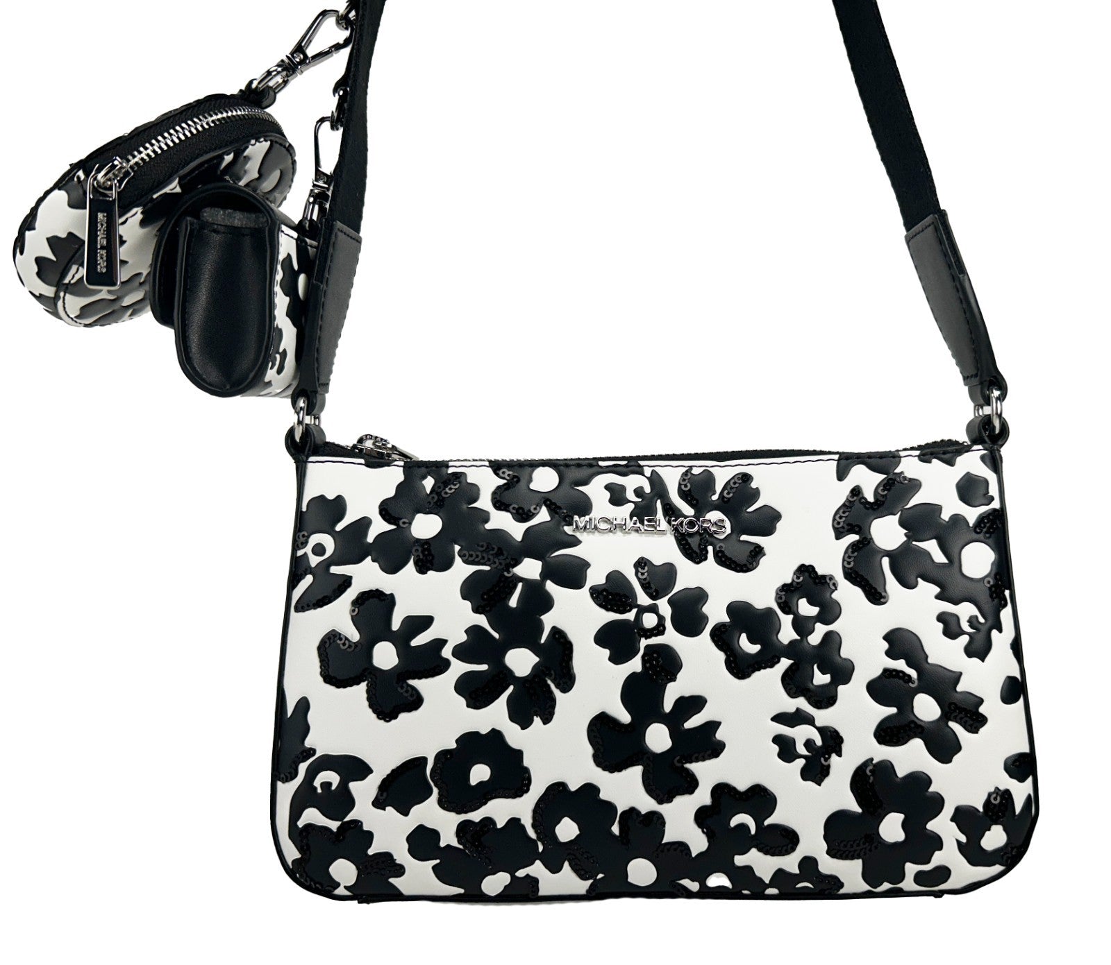 Michael Kors Umhängetasche mit Blumenmuster für Tech-Accessoires