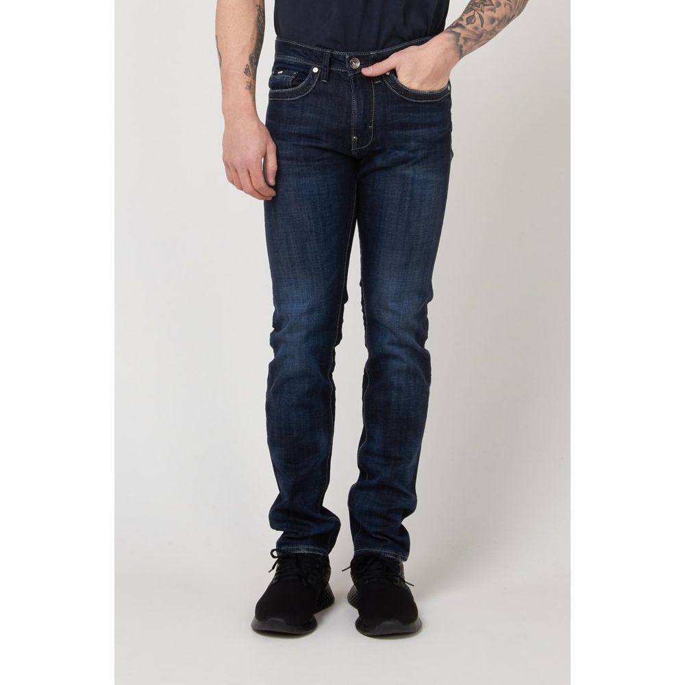 Gas Blaue Baumwoll-Jeans im Slim Fit