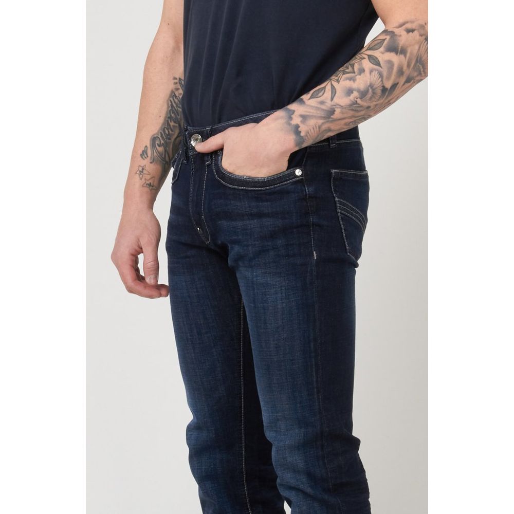 Gas Blaue Baumwoll-Jeans im Slim Fit