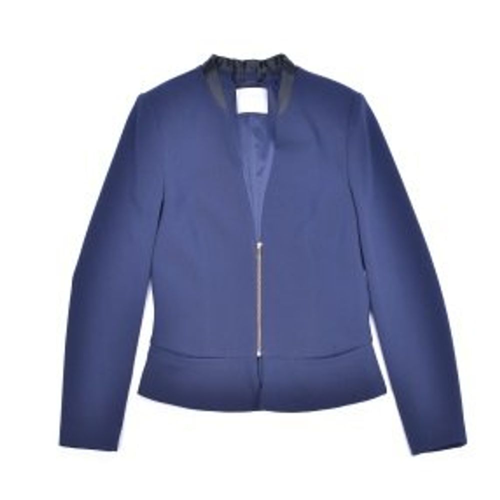 Gas Grauer Polyester-Blazer