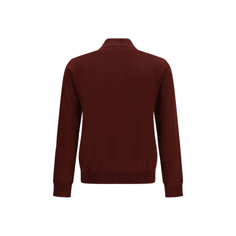 Valentino Bordeaux Woll-Polohemd Oves Aries