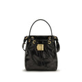 Balmain Schwarze Kalbsleder Bos Taurus Bucket Bag