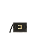 Balmain Schwarze Lammleder Schultertasche Ovis Aries Aries