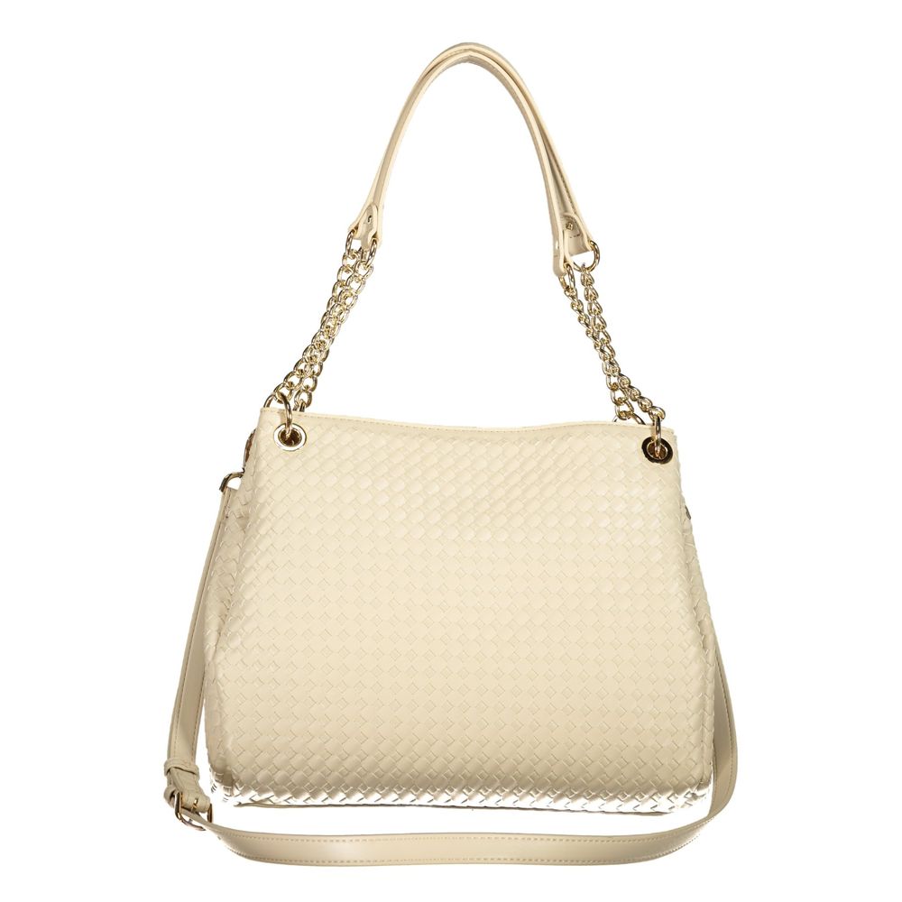 Mario Valentino Beige Polyurethane Damen Handtasche