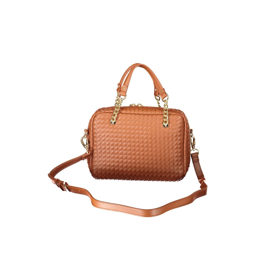 Mario Valentino Braune Damenhandtasche aus Polyurethan