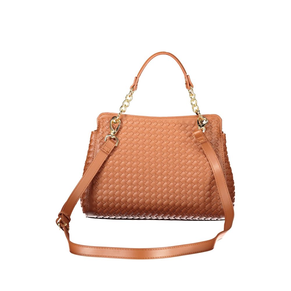 Mario Valentino Braune Damenhandtasche aus Polyurethan