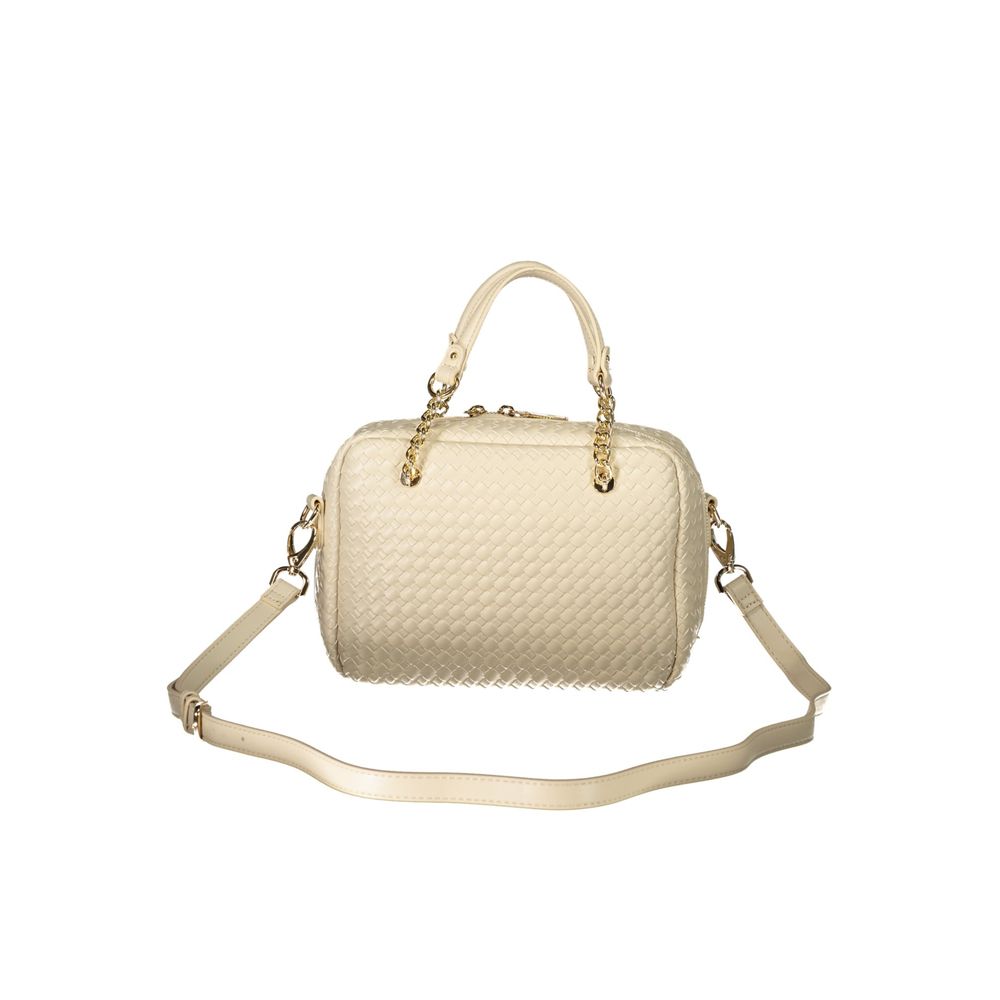 Mario Valentino Beige Polyurethane Damen Handtasche