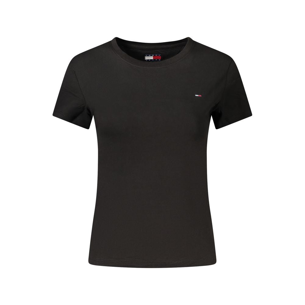 Tommy Hilfiger Schwarzes Baumwoll-T-Shirt für Damen