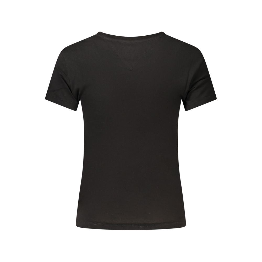 Tommy Hilfiger Schwarzes Baumwoll-T-Shirt für Damen