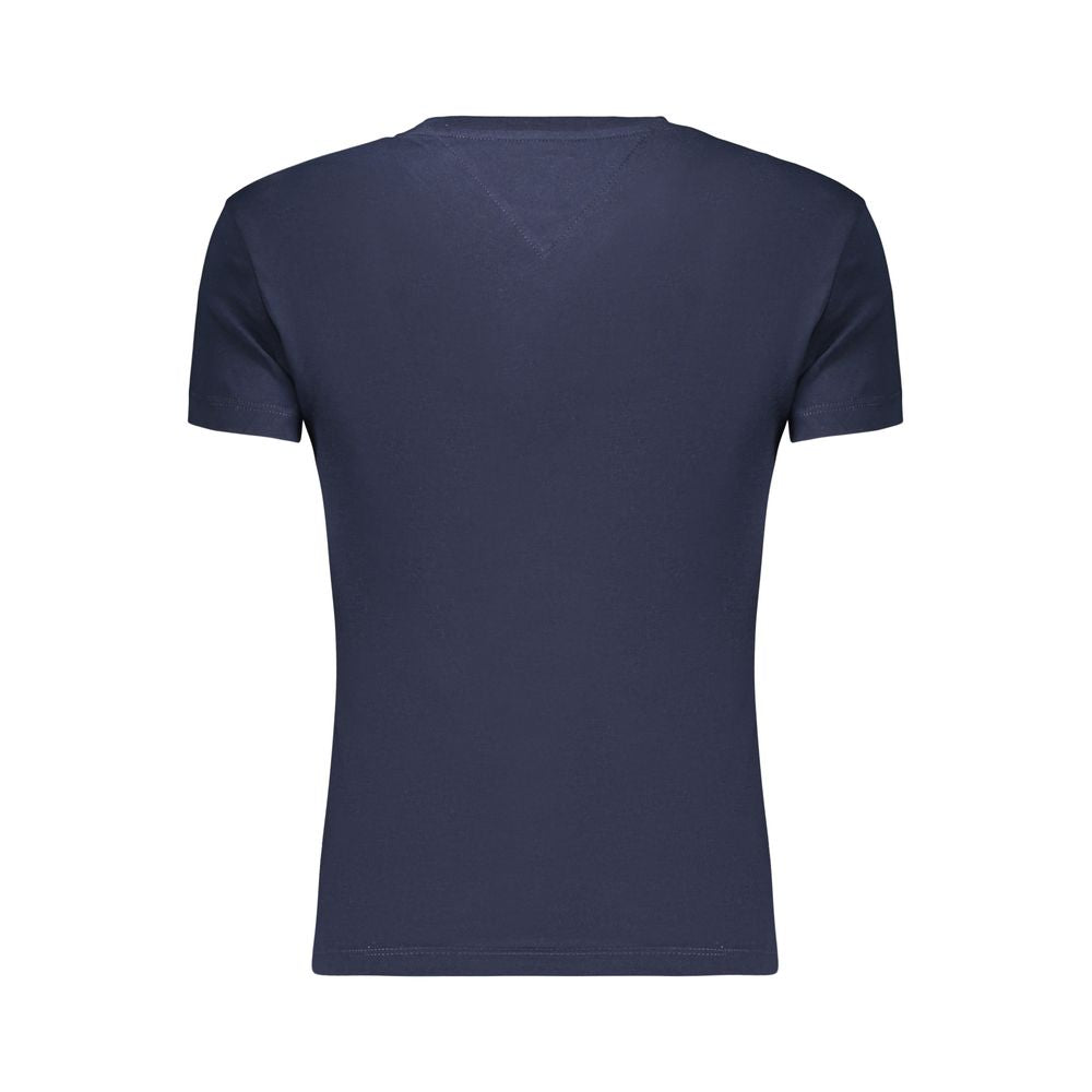 Tommy Hilfiger Blaues Baumwoll-T-Shirt für Damen