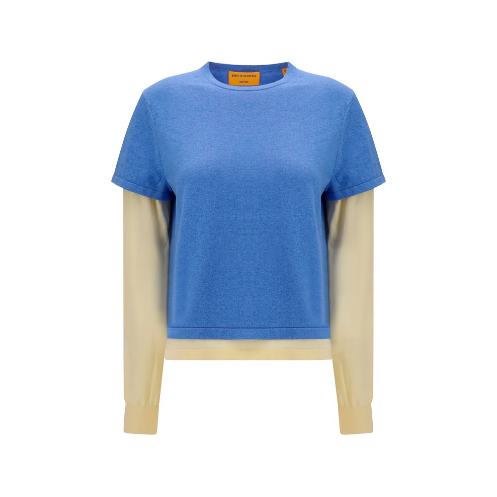 Guest in Residence Blauer Baumwoll-Sweatshirt