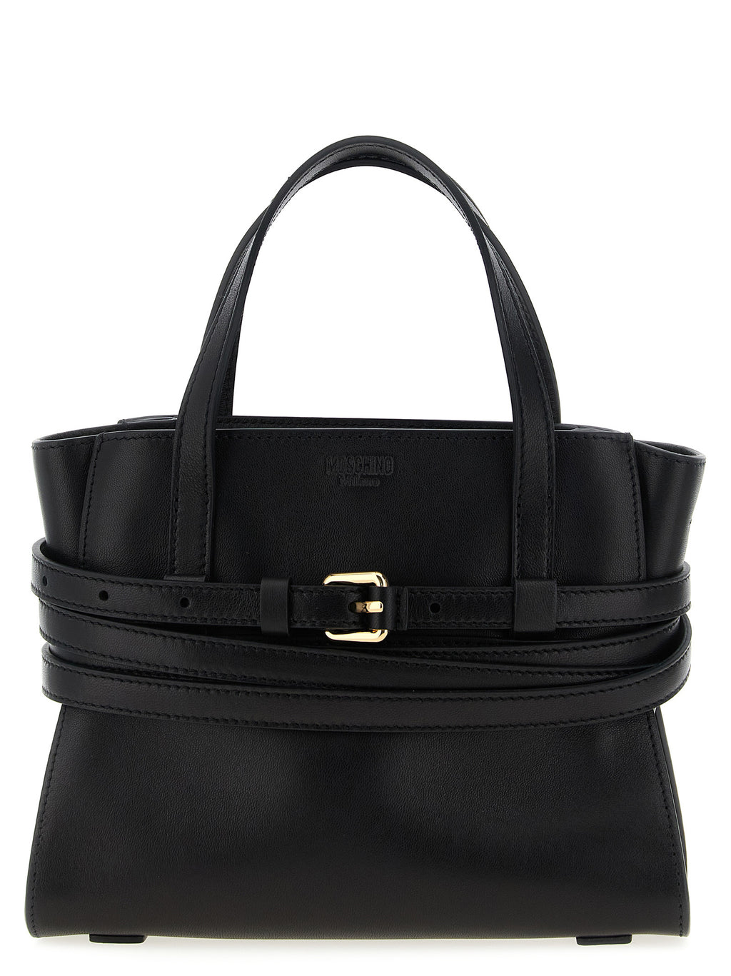 Moschino Schwarze Handtasche aus Polyester