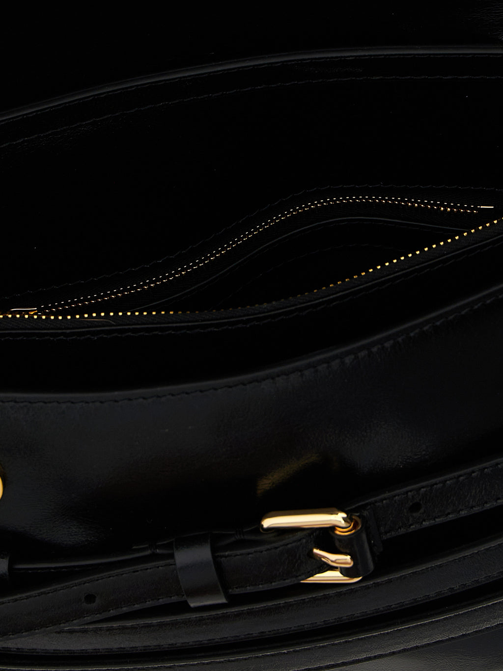 Moschino Schwarze Leder Umhängetasche