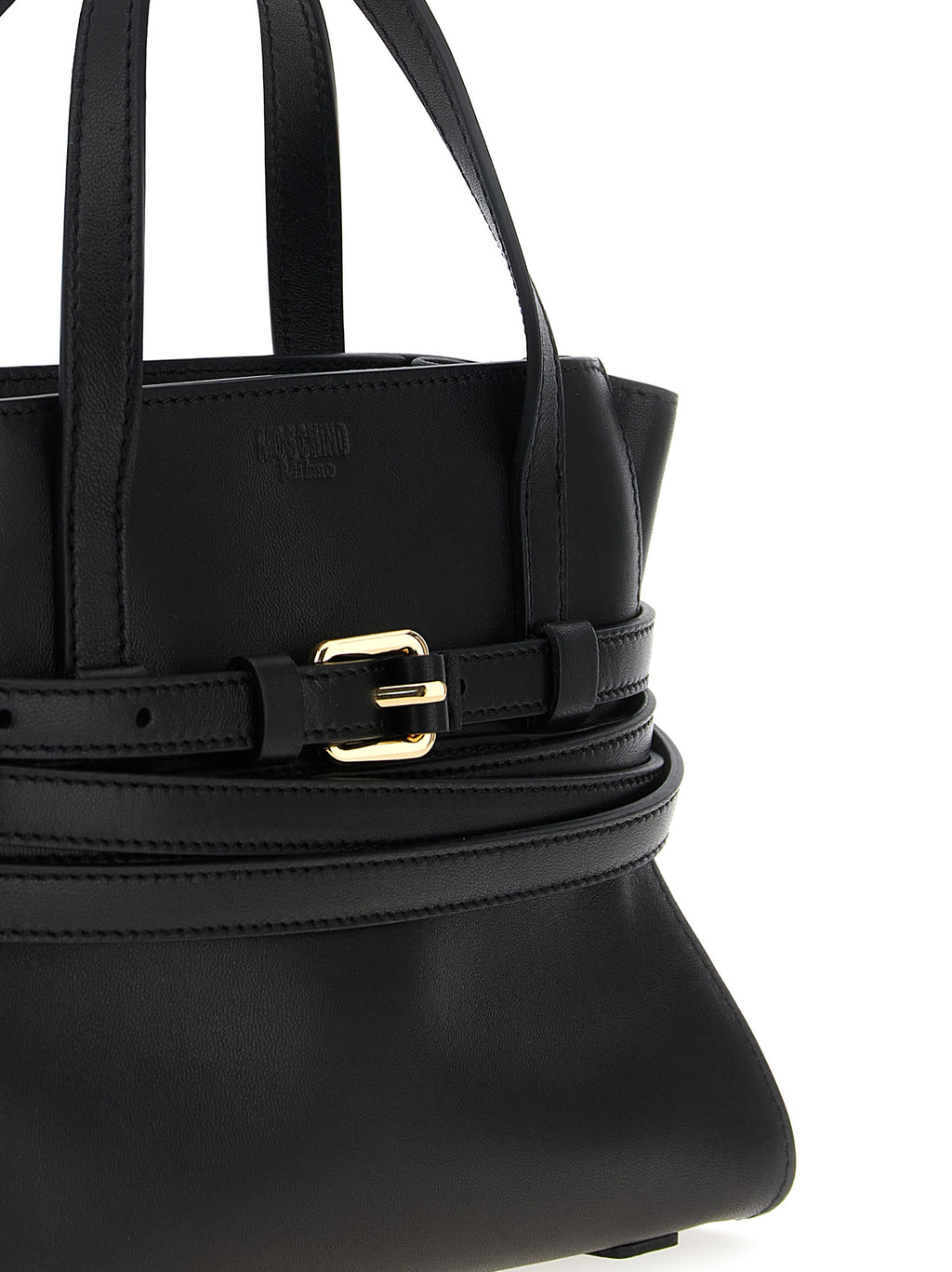 Moschino Schwarze Handtasche aus Polyester