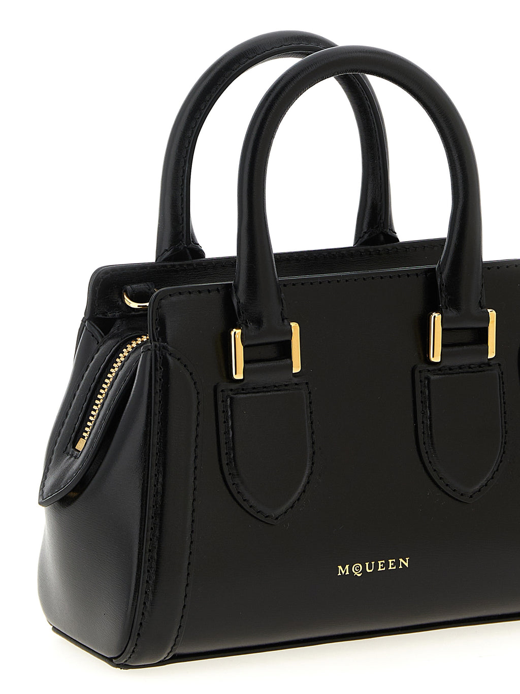 Alexander McQueen Schwarze Kalbsleder-Handtasche
