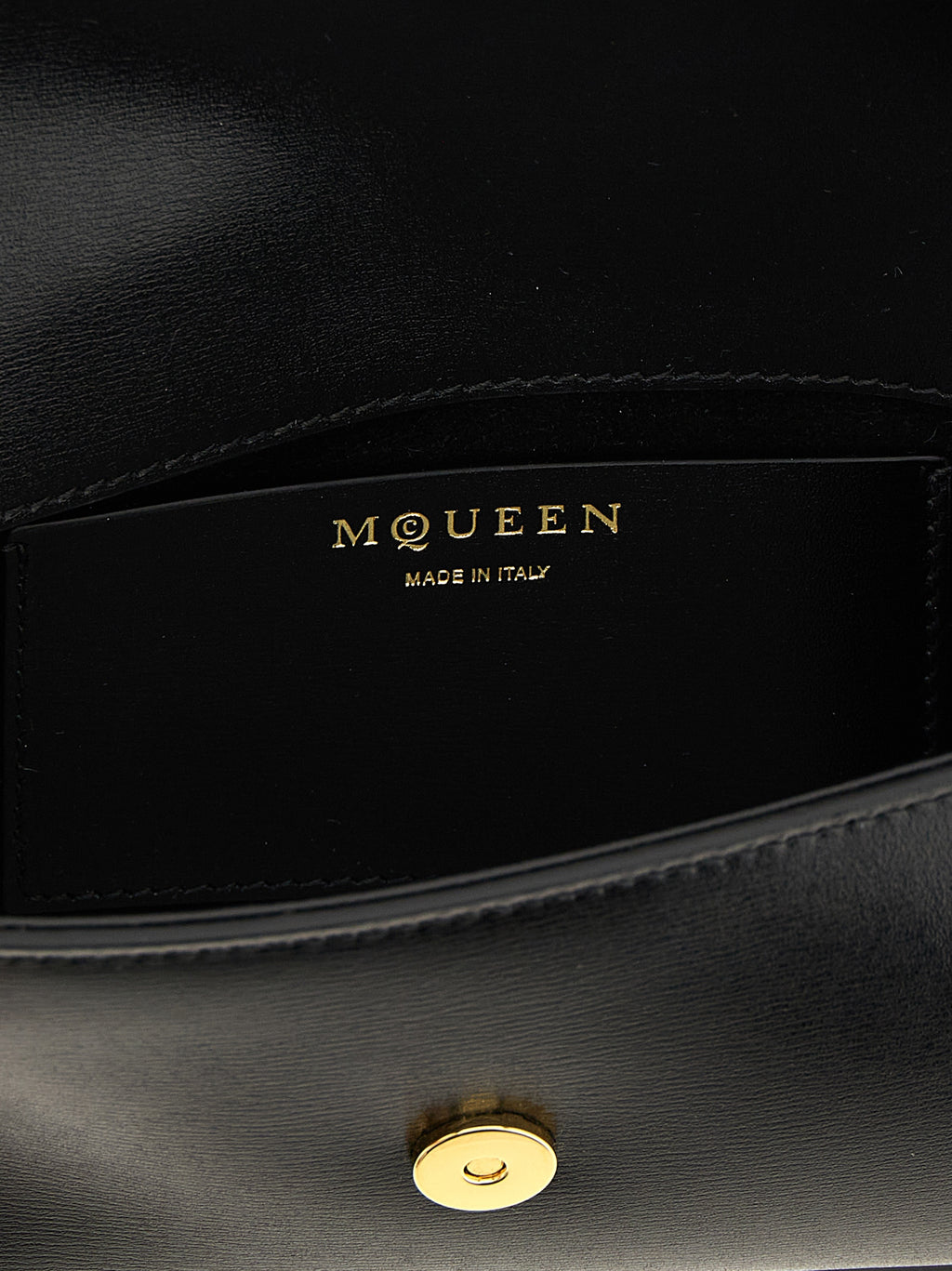 Alexander McQueen Schwarze Kalbsleder-Umhängetasche