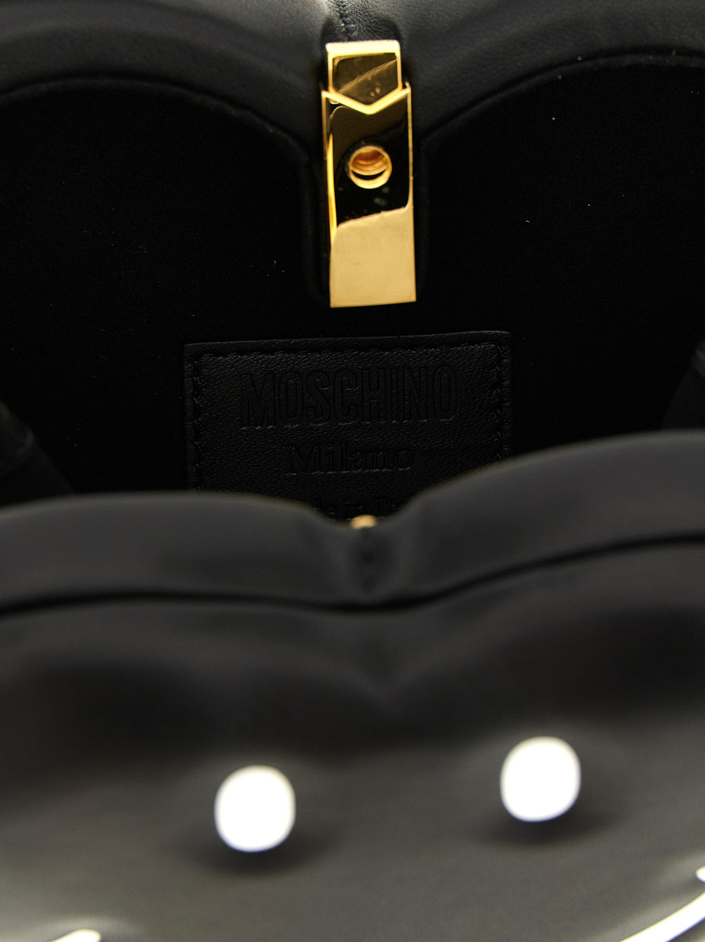 Moschino Schwarze Handtasche aus Polyester