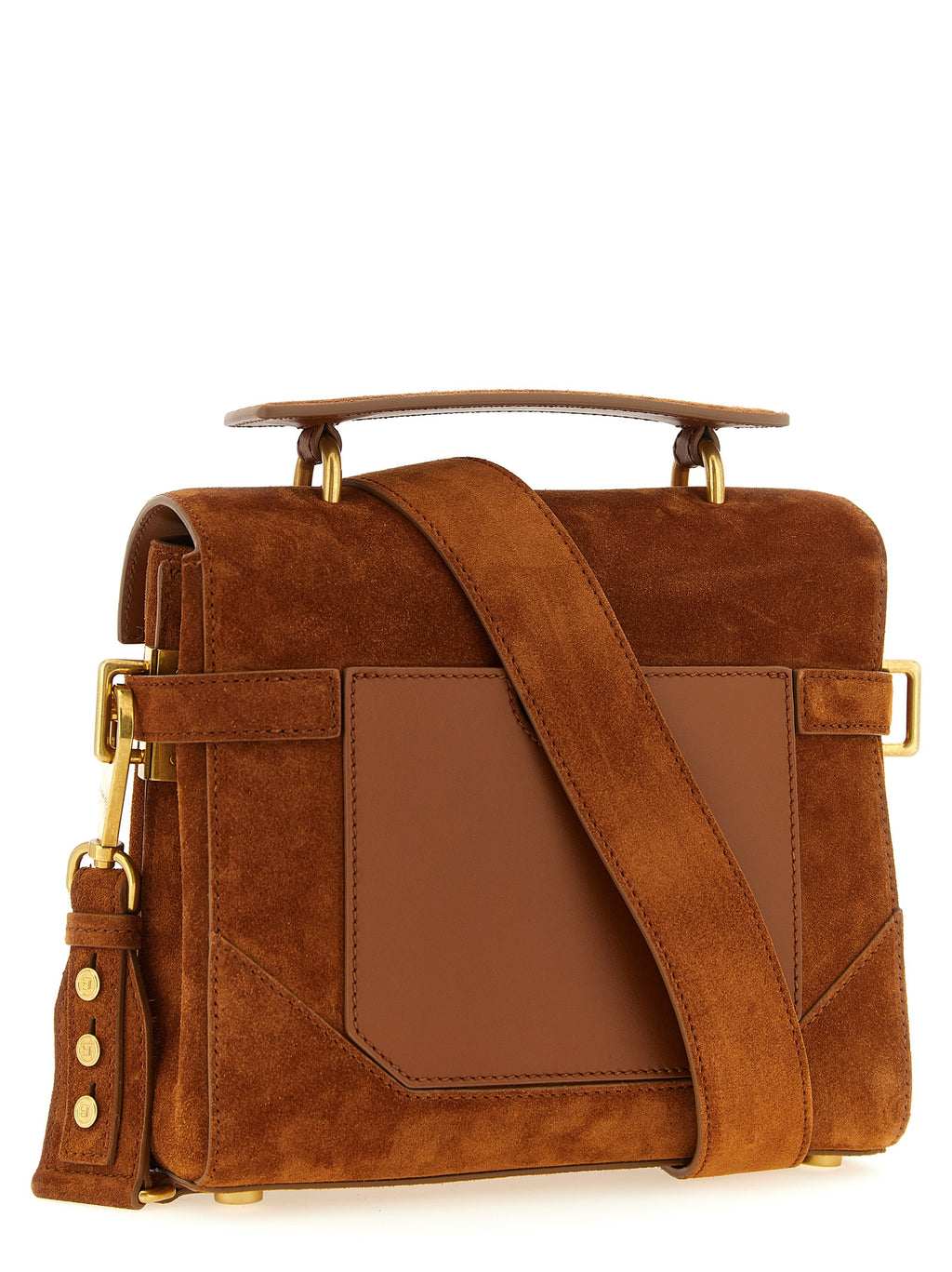 Balmain Braune Kalbsleder-Handtasche