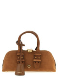 PINKO Braune Schultertasche aus Rindsleder
