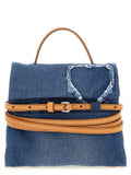 Moschino Blaue Baumwoll-Handtasche