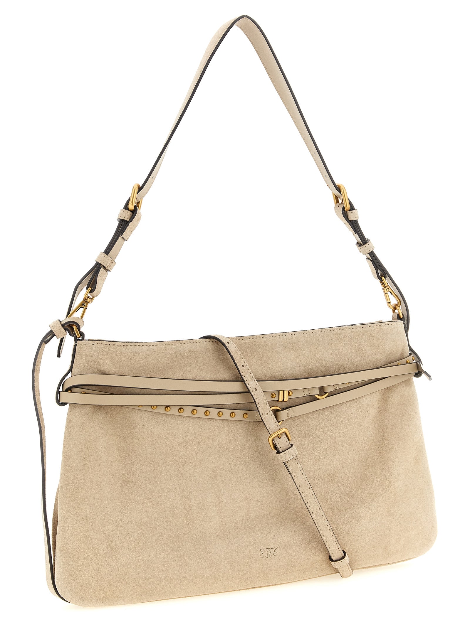 PINKO Beige Kalbsleder-Schultertasche