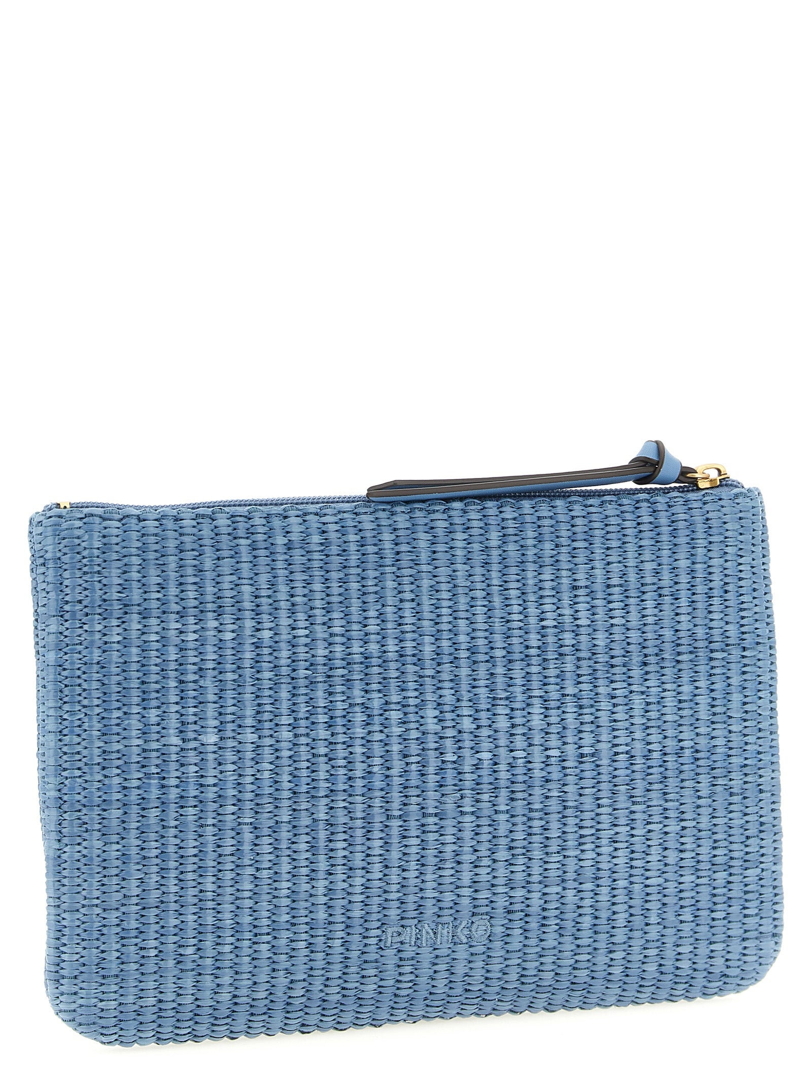 PINKO Blaue Clutch aus Polypropylen
