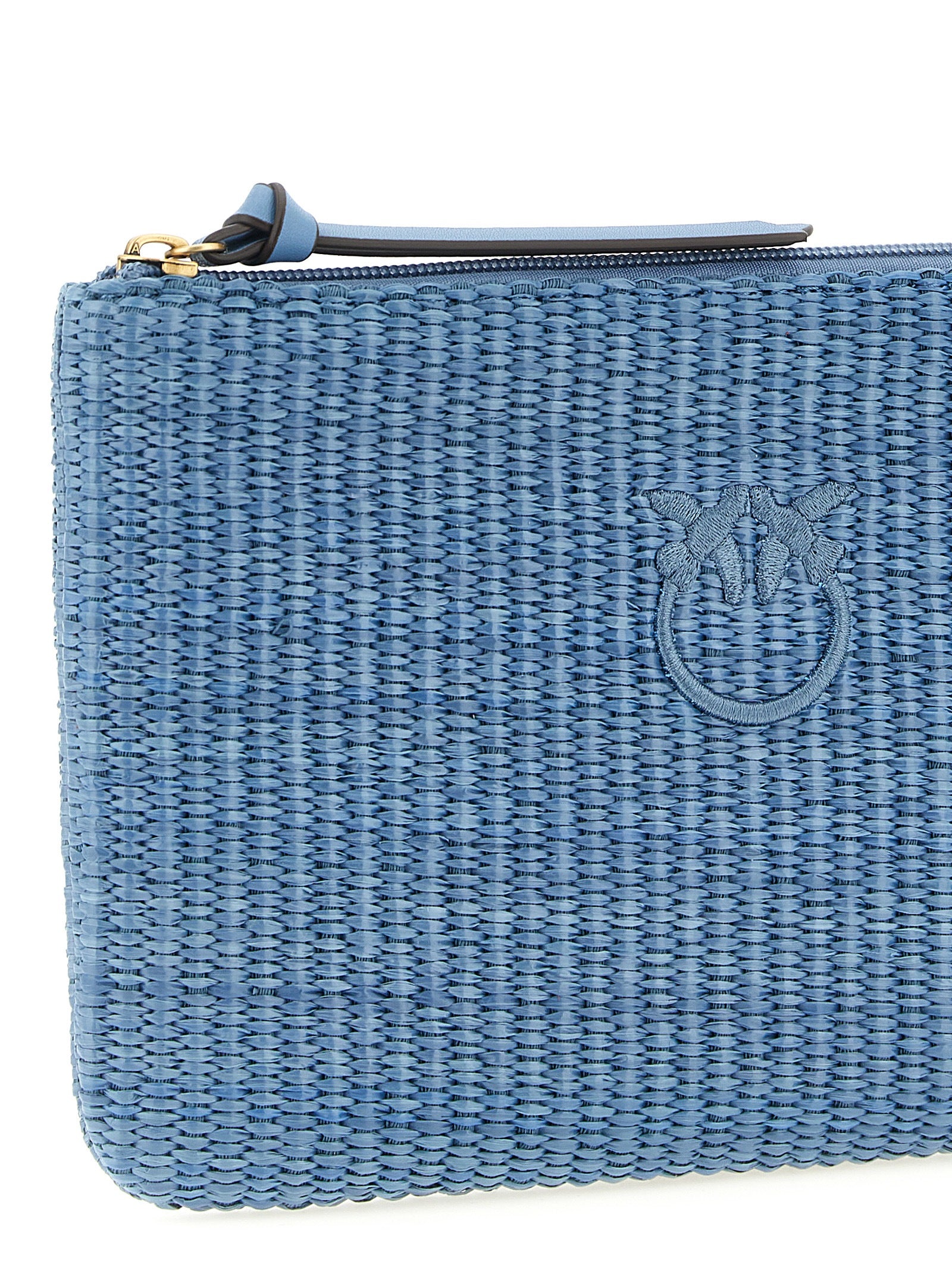 PINKO Blaue Clutch aus Polypropylen