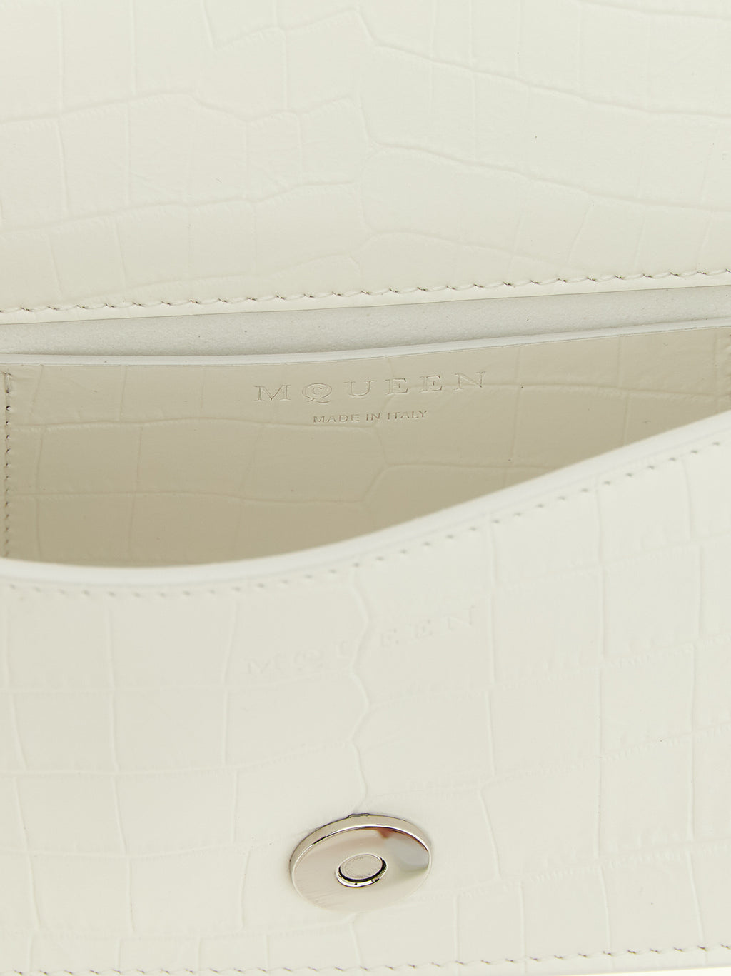 Alexander McQueen Weiße Kalbsleder-Schultertasche