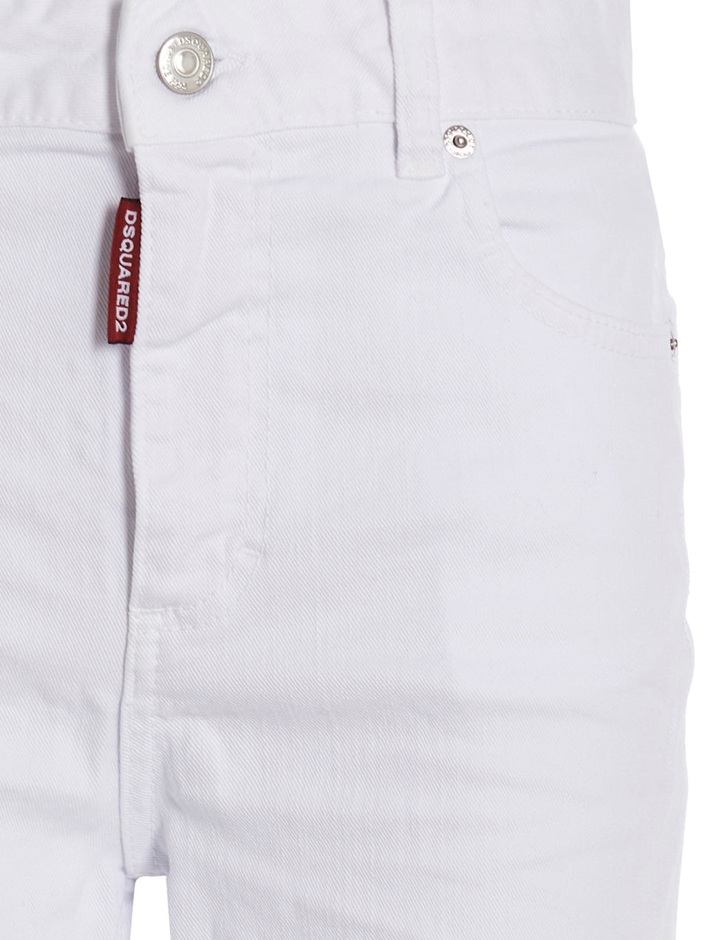 Dsquared² Weiße Baumwoll-Schlagjeans