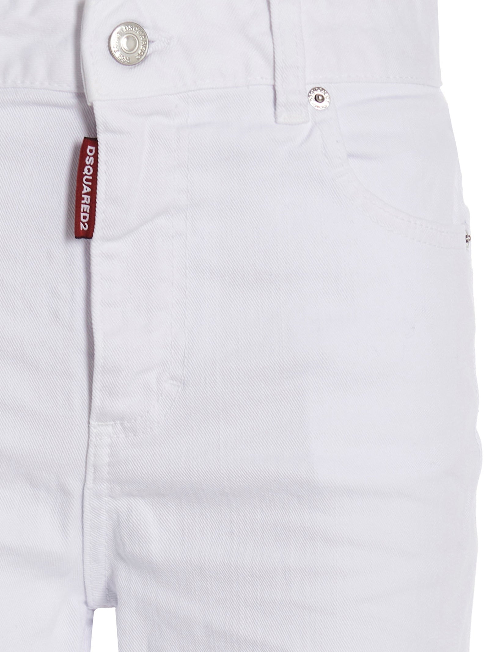 Dsquared² Weiße Baumwoll-Schlagjeans