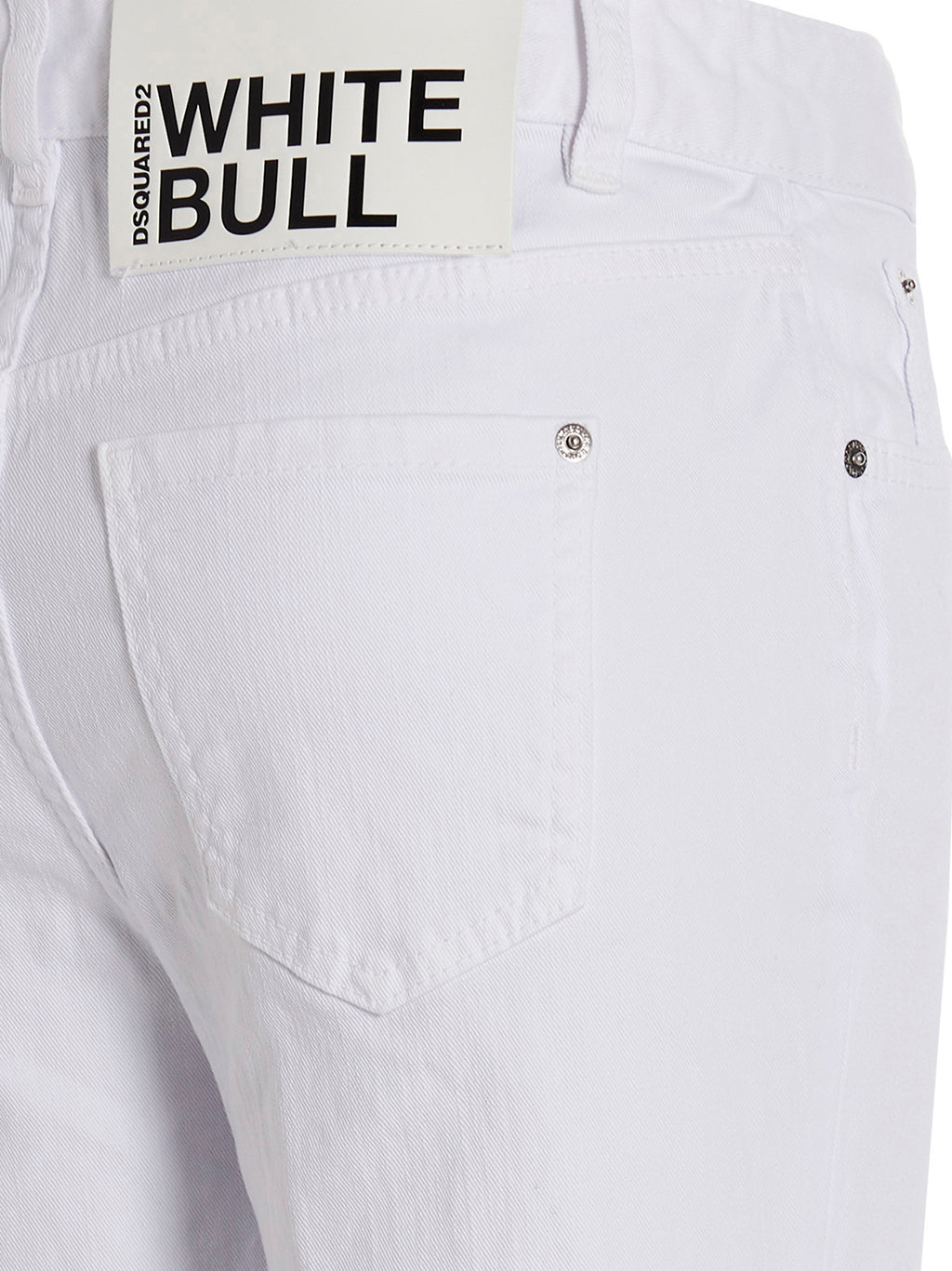 Dsquared² Weiße Baumwoll-Schlagjeans