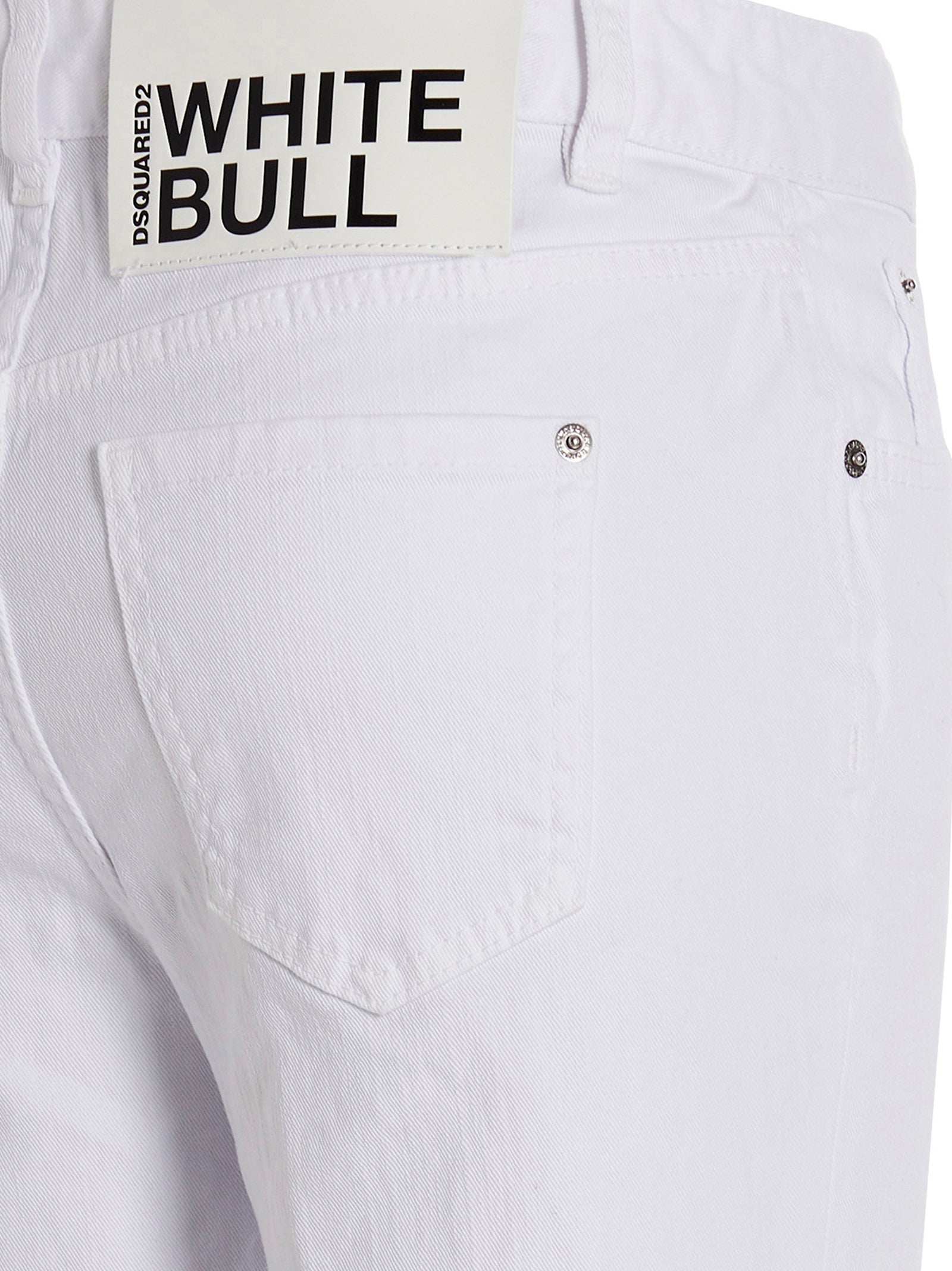 Dsquared² Weiße Baumwoll-Schlagjeans