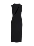 Versace Schwarzes Midi-Kleid aus Acetat