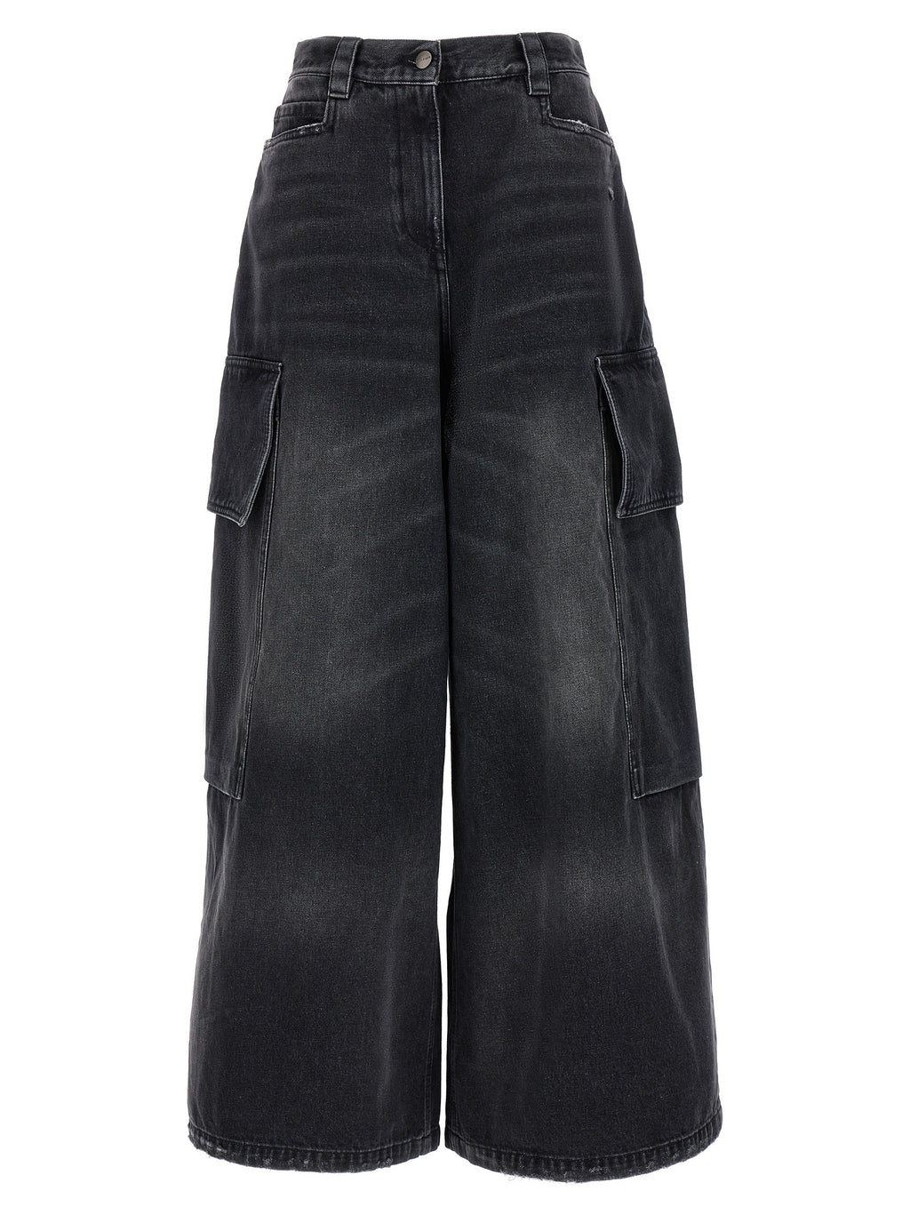 Palm Angels Graue Cargoshorts aus Baumwolle